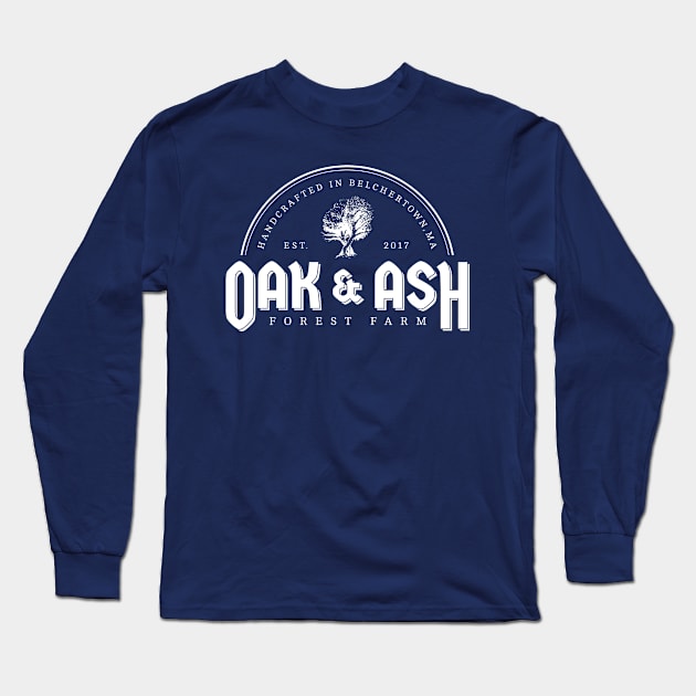 Oak and Ash Farm White Logo Long Sleeve T-Shirt by Oak & Ash Farm